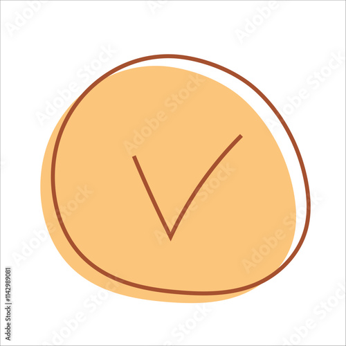 Yellow Circle With Check Mark