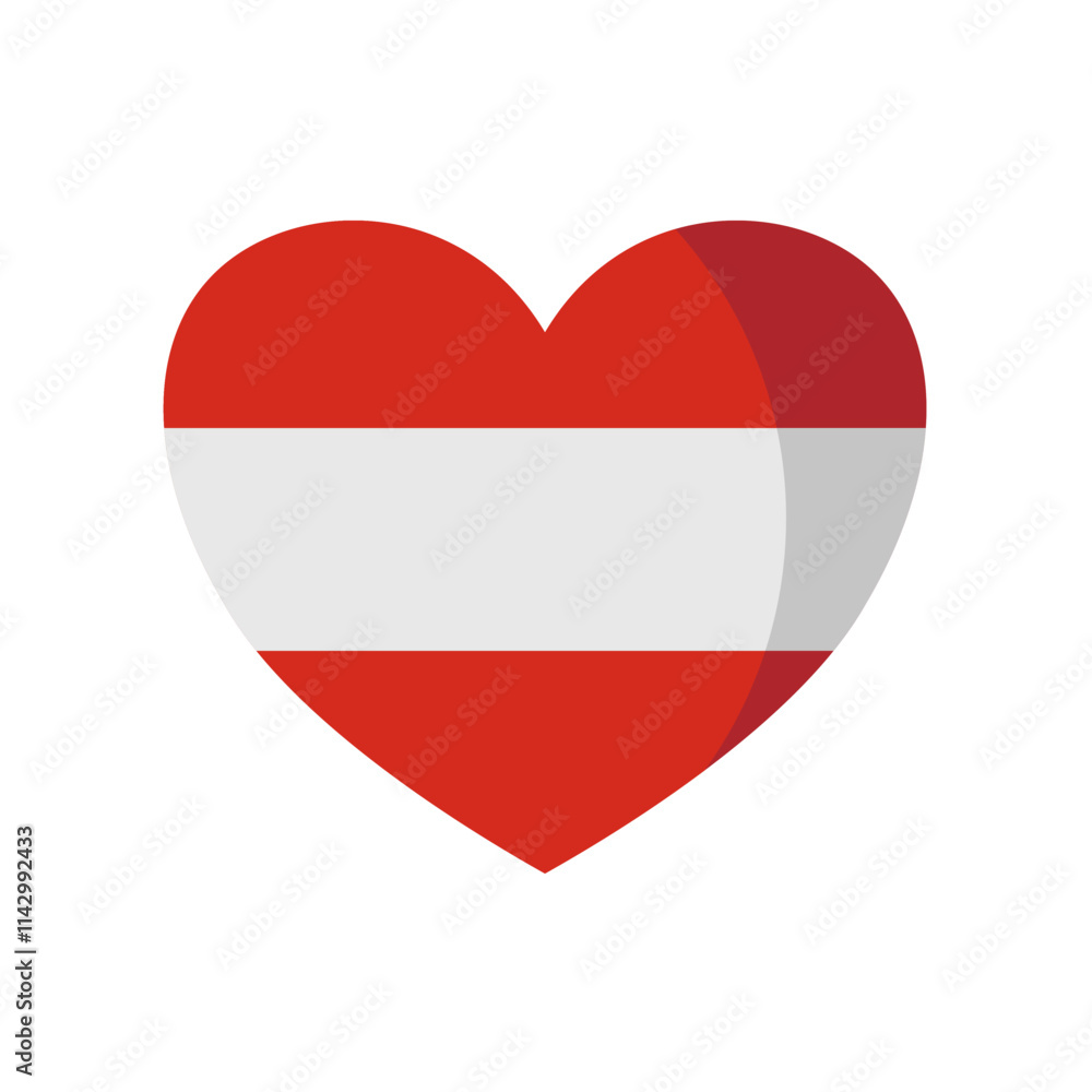 heart of austria. flag of austria shaped as a heart – vector illustration heart of austria. flag of austria shaped as a heart – vector illustration