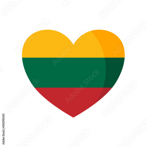 Free Download heart of lithuania. flag of lithuania shaped as a heart – vector illustration - GFXLoad