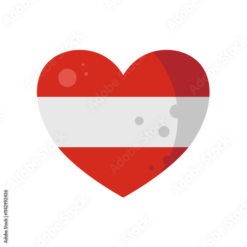 Free Download Heart of austria. flag of austria shaped as a heart – vector illustration - GFXLoad