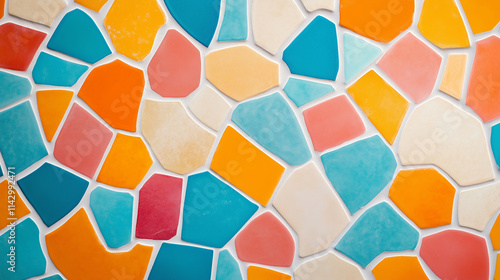 Colorful mosaic background with geometric shapes