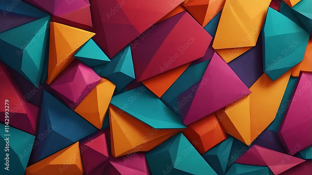 Vibrant Geometric Abstract Background Vibrant Geometric Abstract Background