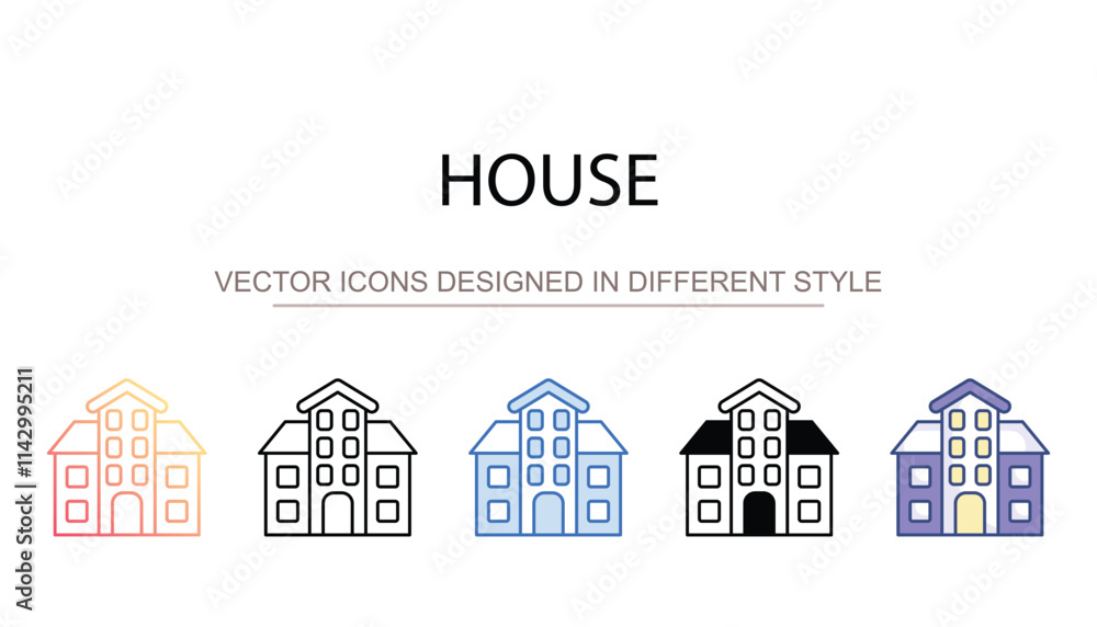 House icon design with white background stock illustration House icon design with white background stock illustration