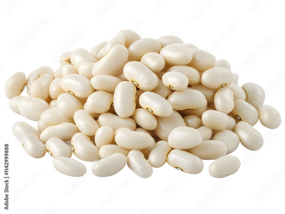white beans isolated on white white beans isolated on white
