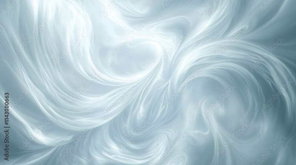 Abstract Swirling Light Blue and White Fractal Design Abstract Swirling Light Blue and White Fractal Design