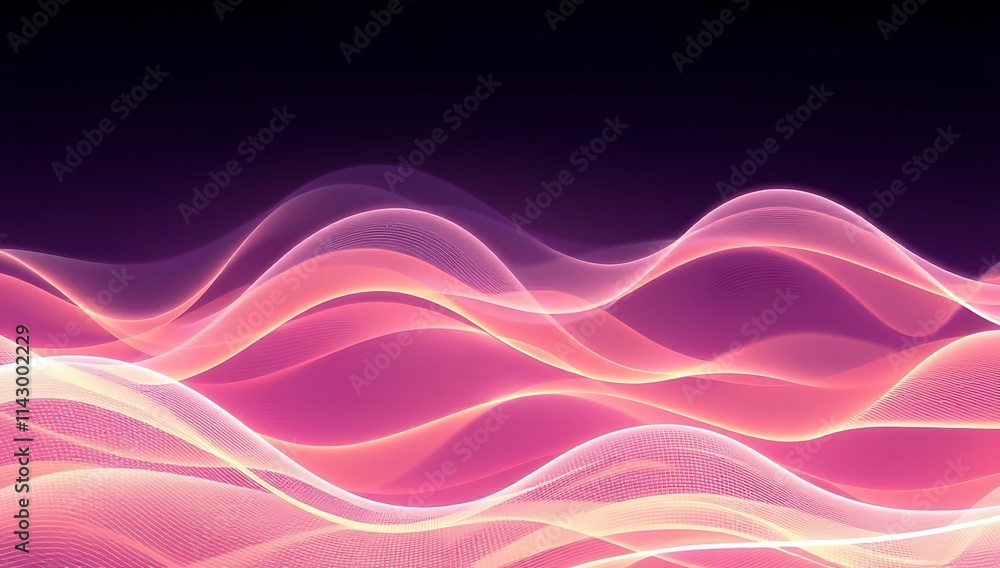 Abstract Pink and Orange Wave Forms Design Abstract Pink and Orange Wave Forms Design