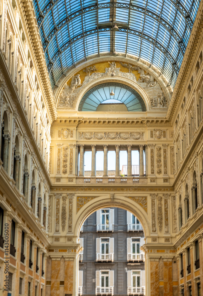 Street scenes in the center of Naples under the stunning glass ceiling of the historic Galleria Umberto I, Naples, Campania, Italy Street scenes in the center of Naples under the stunning glass ceiling of the historic Galleria Umberto I, Naples, Campania, Italy