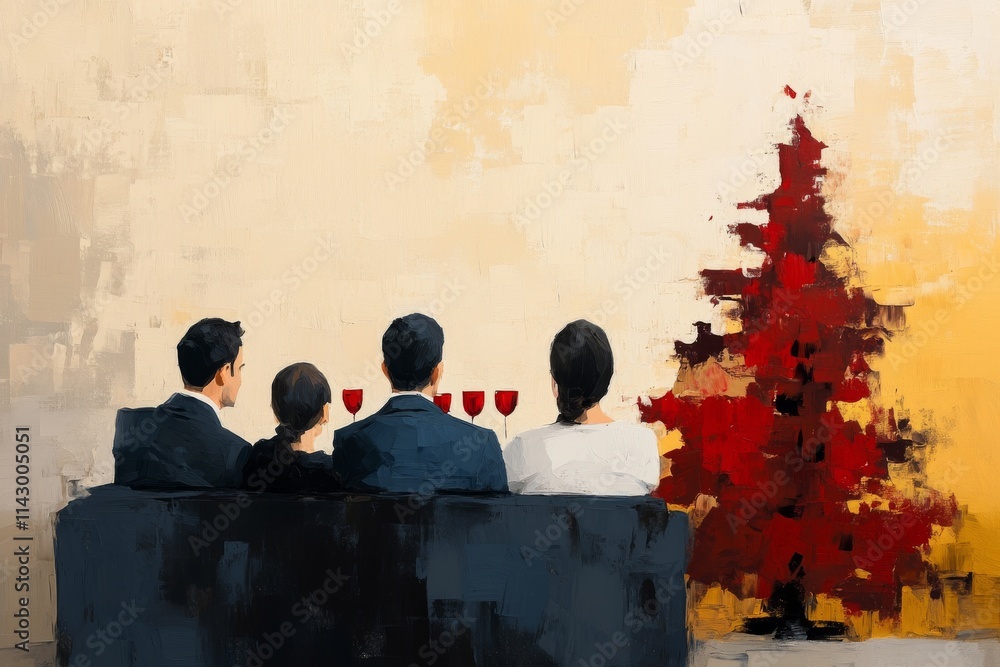 Celebrating family togetherness a cozy holiday gathering in an artistic living room Celebrating family togetherness a cozy holiday gathering in an artistic living room
