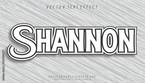 Vector 3D Editable Text Effect