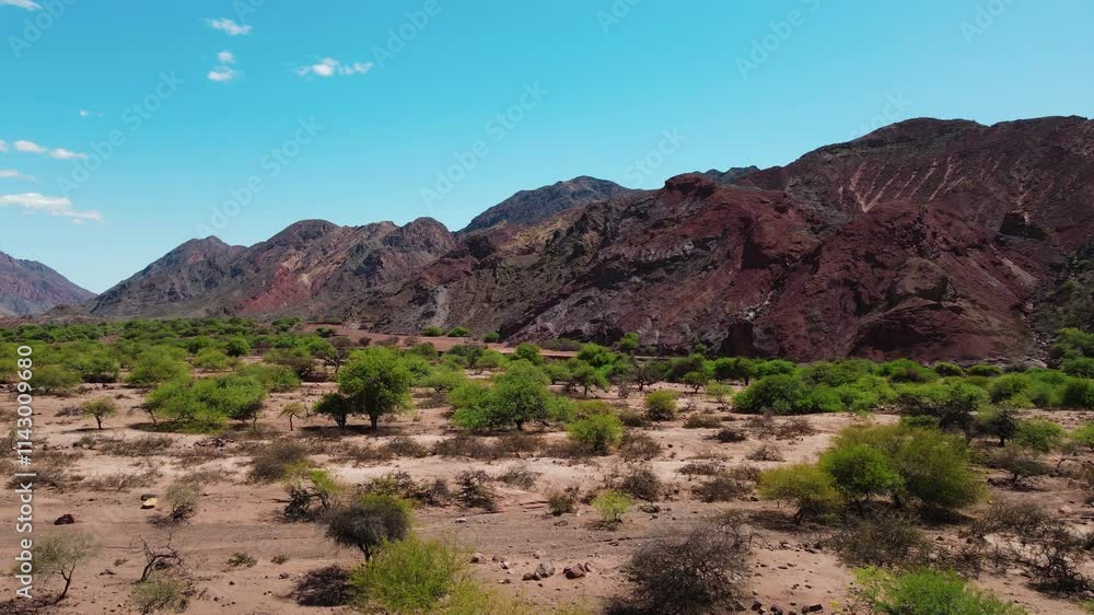 Eroded Landscape of Quebrada Las Conchas in Salta, Argentina Eroded Landscape of Quebrada Las Conchas in Salta, Argentina