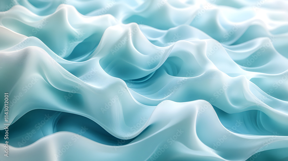 A Serene Abstract Background Encompassing Swirling Fluid Shapes and a Calming Turquoise Gradient A Serene Abstract Background Encompassing Swirling Fluid Shapes and a Calming Turquoise Gradient