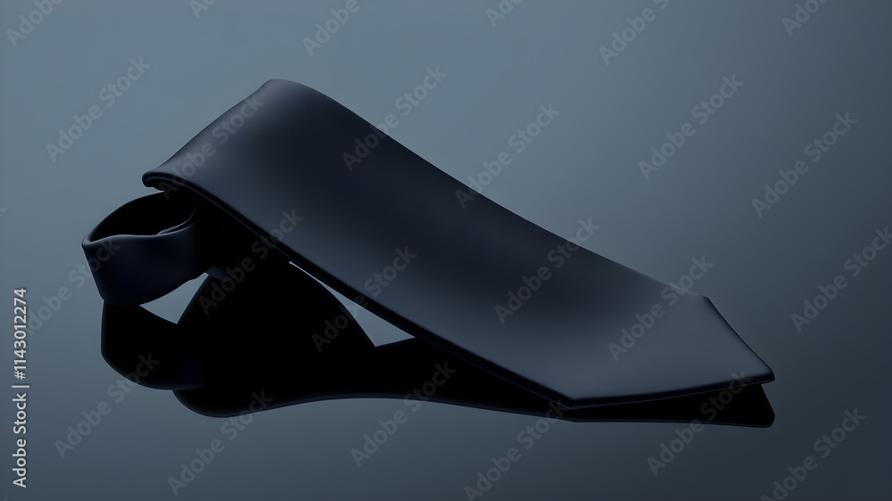 Black tie on abstract background. Generative AI Black tie on abstract background. Generative AI