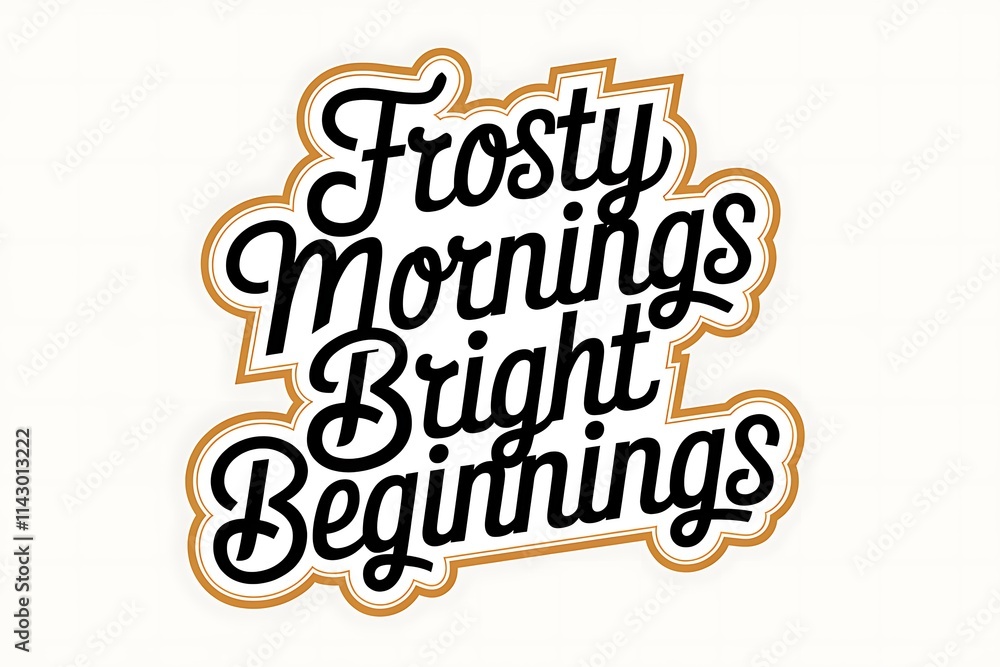 Frosty Mornings Bright Beginnings Inspirational Quote Design Frosty Mornings Bright Beginnings Inspirational Quote Design