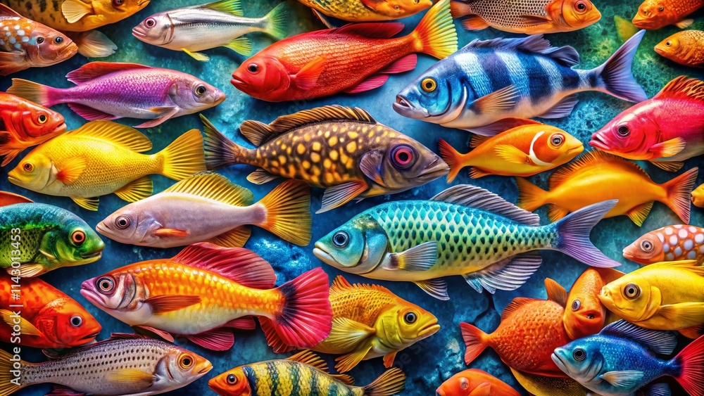 Obraz premium What Color Are Fish? Stunning Fish Color Guide - Pictures of Fish, Fish Species Colors, Colorful Fish Photos