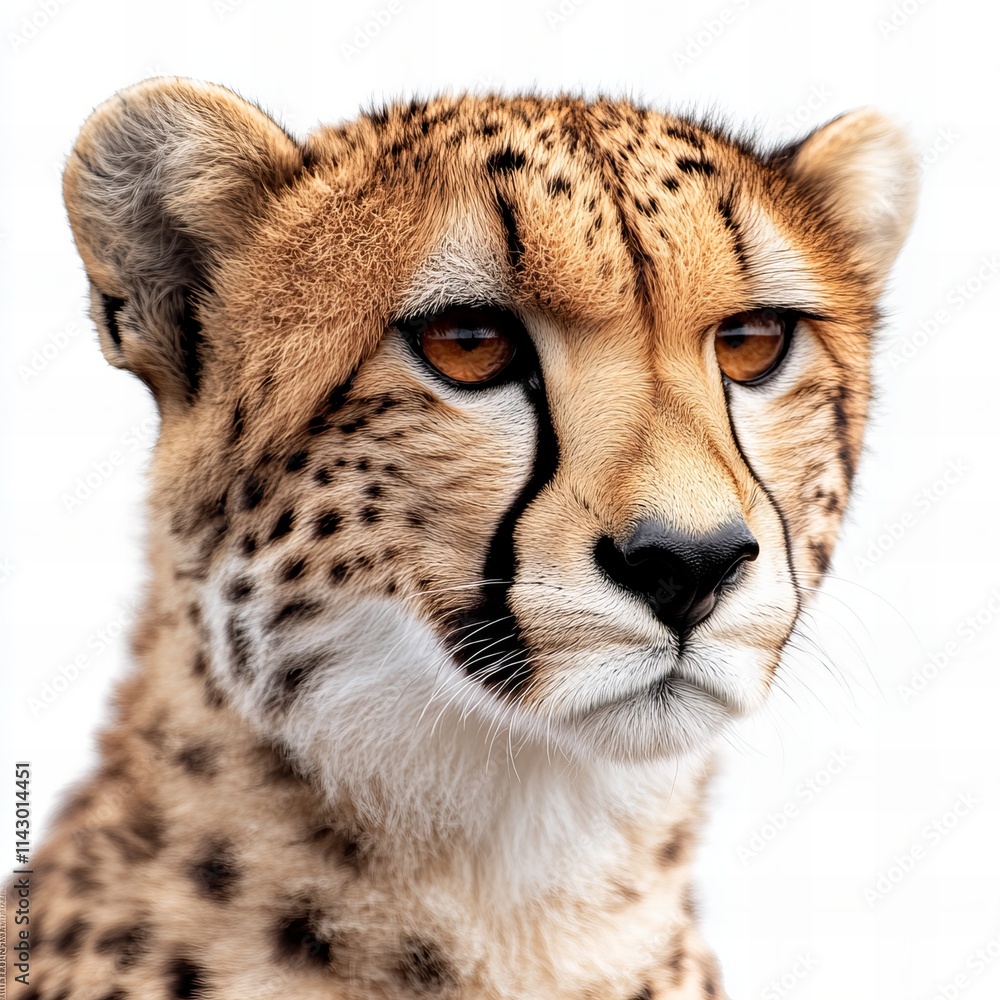 cheetah isolated on white cheetah isolated on white