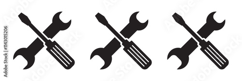 Manufacturing vector black flat, line icons. Service vector icon designs isolated on transparent background. Working tools collection. Repair and construction supplies set. Sketch vintage vector.