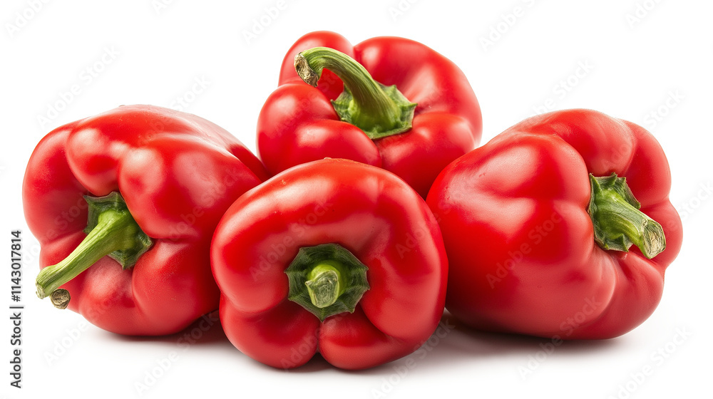 Sweet red pepper isolated on a white background Sweet red pepper isolated on a white background