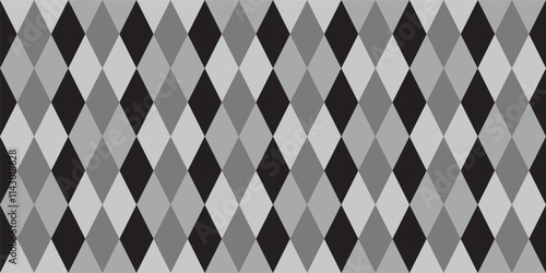 Seamless gray argyle pattern diamond shapes background vector