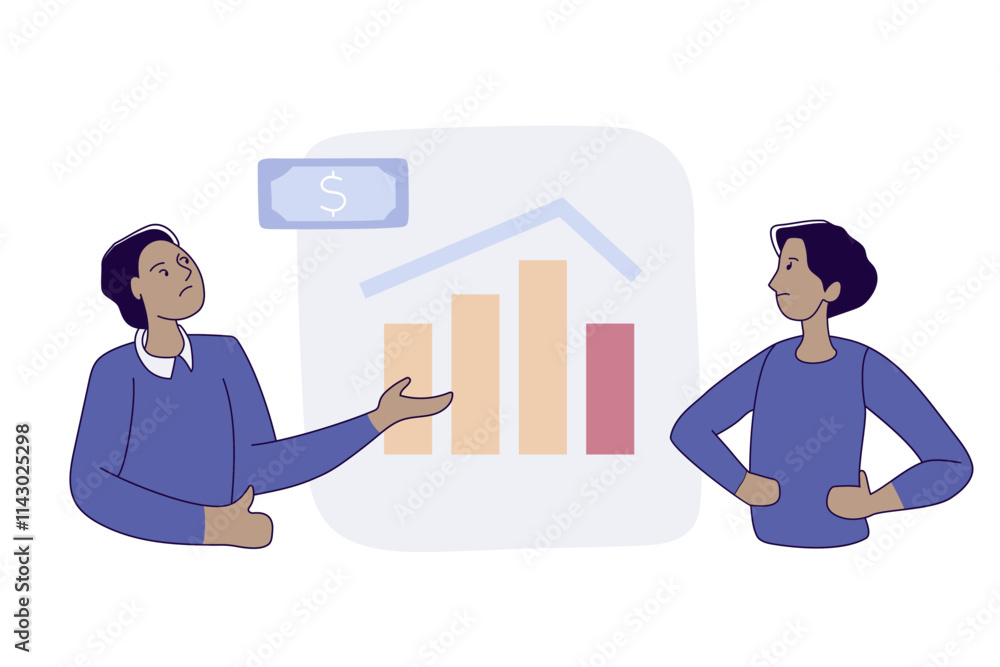 Man and Woman Analyzing Chart Man and Woman Analyzing Chart