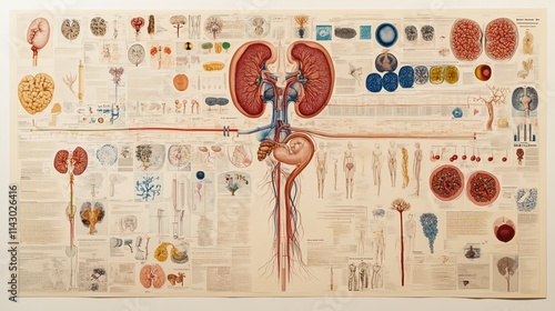 Visual guide on Renal/Urinary System featuring essential nursing interventions and patient care techniques--ar 16:9