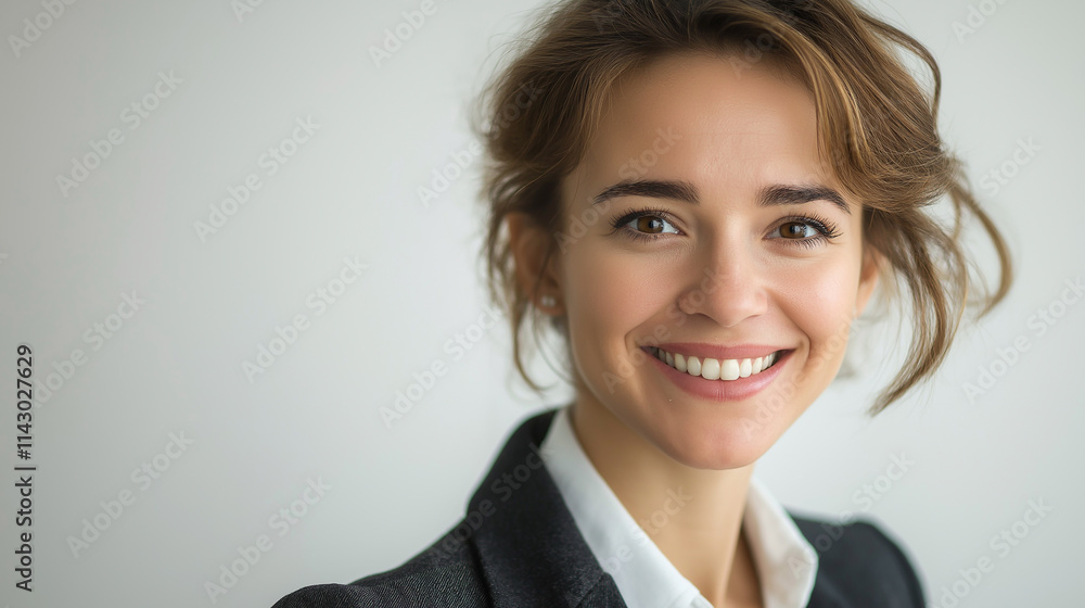 Young woman smiling portrait office adult Young woman smiling portrait office adult