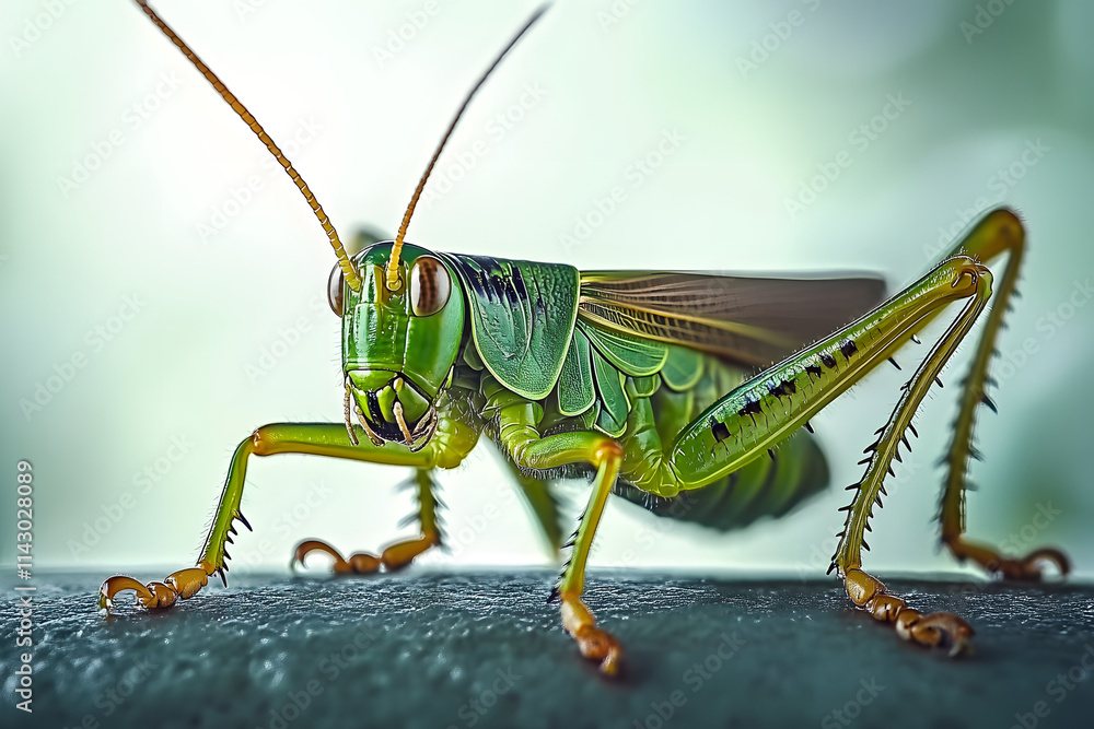 Closeup green grasshopper isolated PNG on transparent background Closeup green grasshopper isolated PNG on transparent background