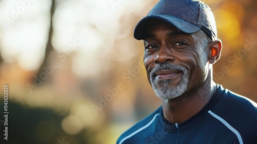 A man wearing a baseball cap smiles at the camera