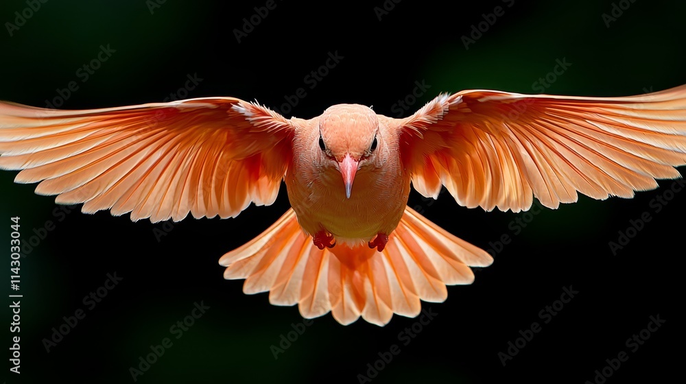 Fototapeta premium A bird flying through the air with its wings spread