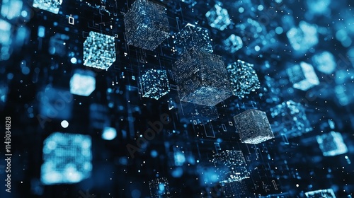 Wallpaper Mural a bunch of cubes that are floating in the air Torontodigital.ca