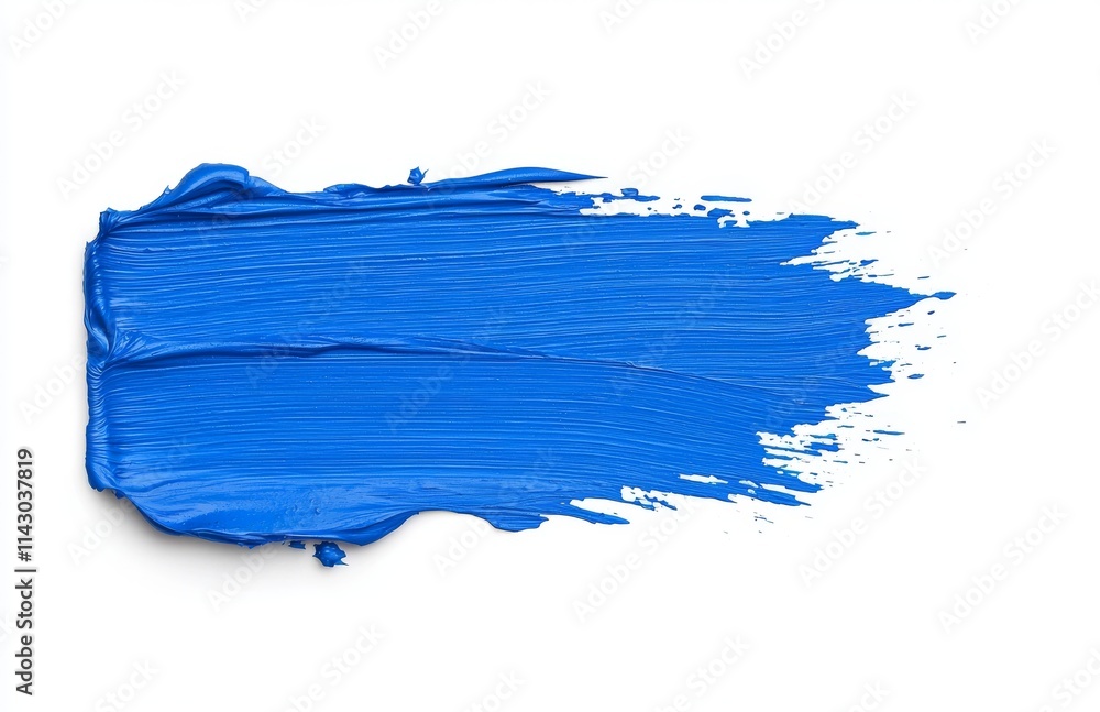 Fototapeta premium A watercolor gradient transitioning from turquoise blue to dark navy blue, set against a pristine white background.