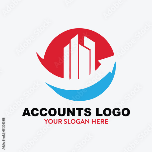 finance accounts logo design vector	