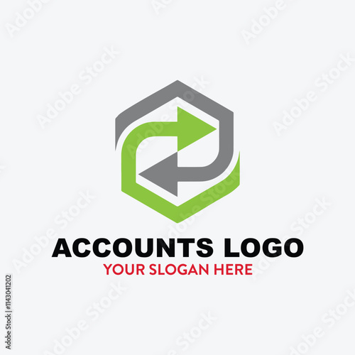 finance accounts logo design vector	