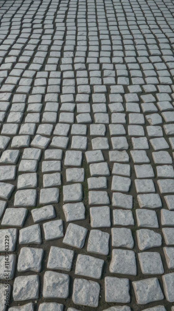 Irregular, grey cobblestones forming a textured street pavement, grey,history,exterior Irregular, grey cobblestones forming a textured street pavement, grey,history,exterior