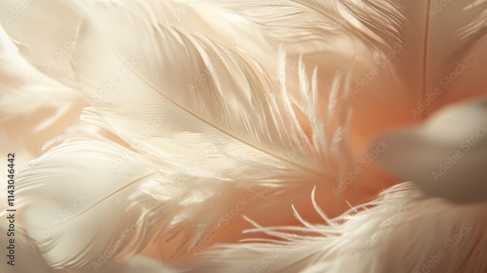 Fototapeta premium A close up of a bunch of white feathers