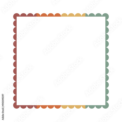 Colorful line border. Blank templates to decorate text.