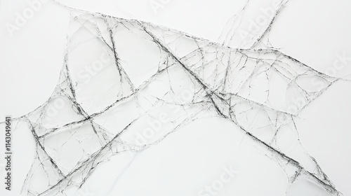 A black and white drawing of a spider web on a white surface