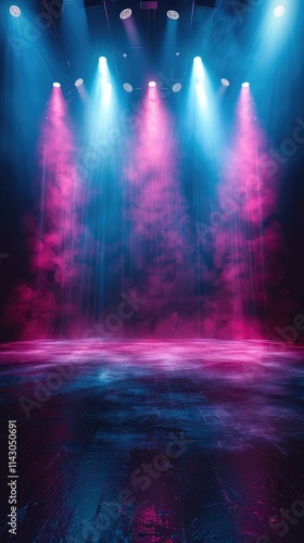Wallpaper Mural A vibrant stage with colorful lighting, creating an atmosphere for performances. Torontodigital.ca