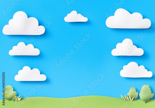A hand-painted blue watercolor wash background.