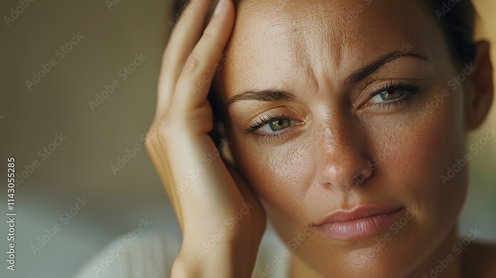 Woman with thoughtful expression, horizontal, ideal for mental health services, wellness programs, counseling promotions and mindfulness content Woman with thoughtful expression, horizontal, ideal for mental health services, wellness programs, counseling promotions and mindfulness content