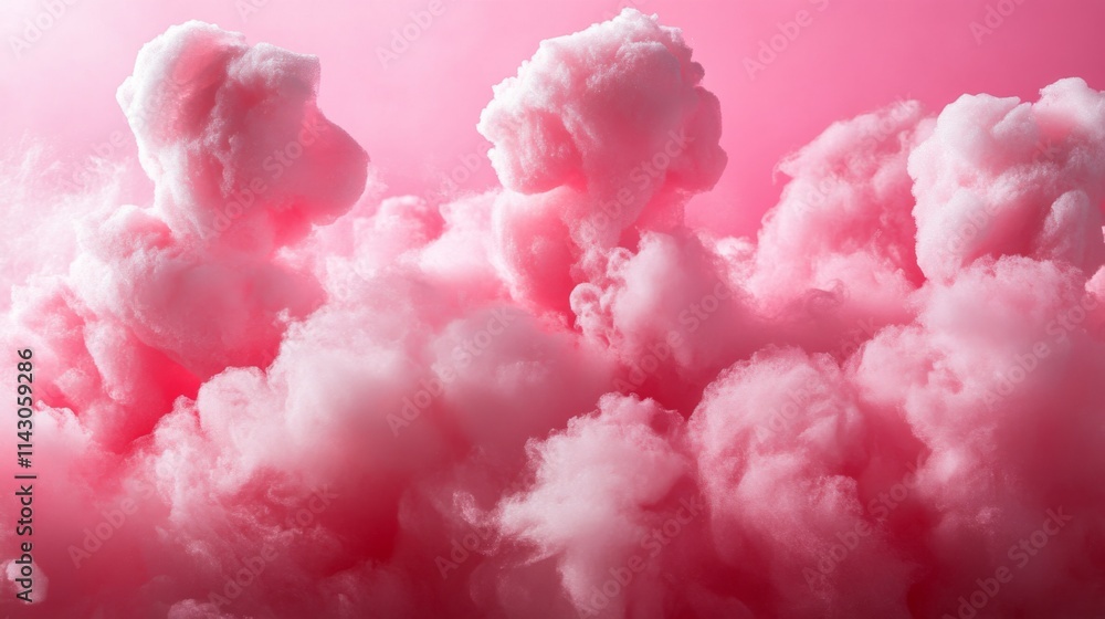 Abstract pink fluffy clouds in a surreal sky Abstract pink fluffy clouds in a surreal sky