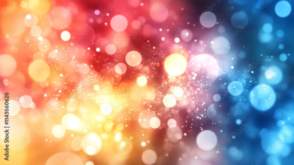 Blurred colorful lights creating a festive and dreamy atmosphere Blurred colorful lights creating a festive and dreamy atmosphere