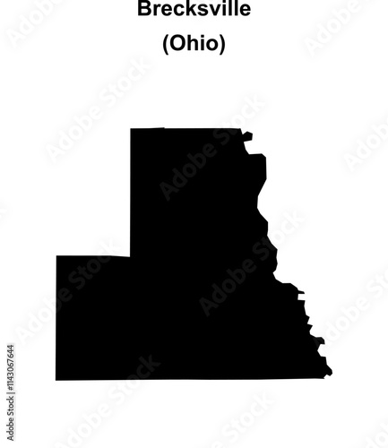 Brecksville (Ohio) blank outline map