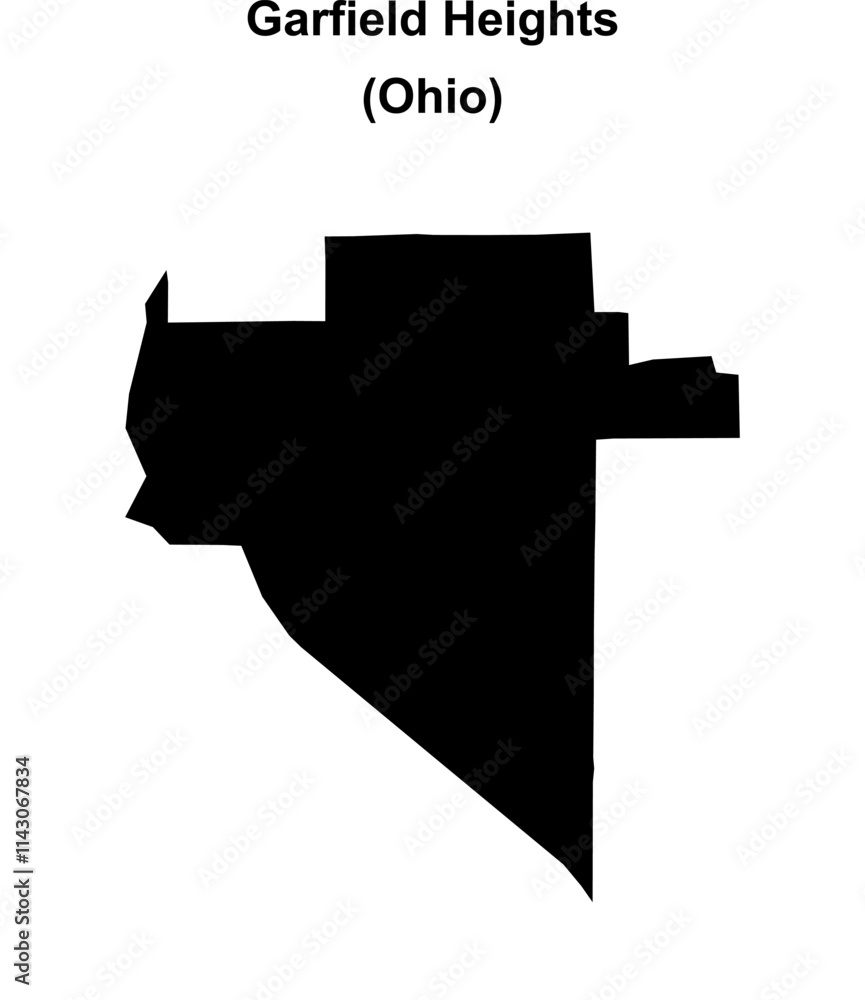 Garfield Heights (Ohio) blank outline map Garfield Heights (Ohio) blank outline map