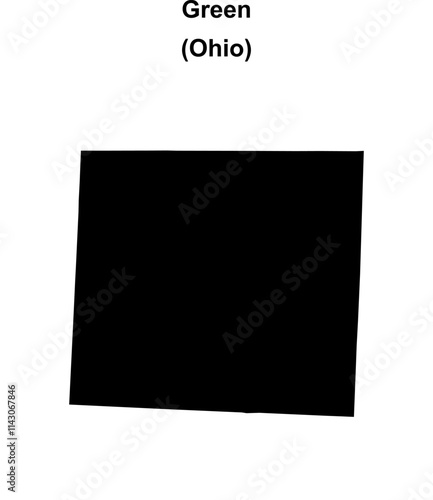 Green (Ohio) blank outline map