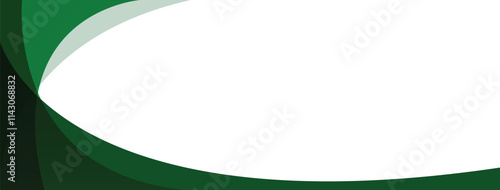 Modern green abstract banner background with geometric curve multiply layer and copy space. Vector illustration
