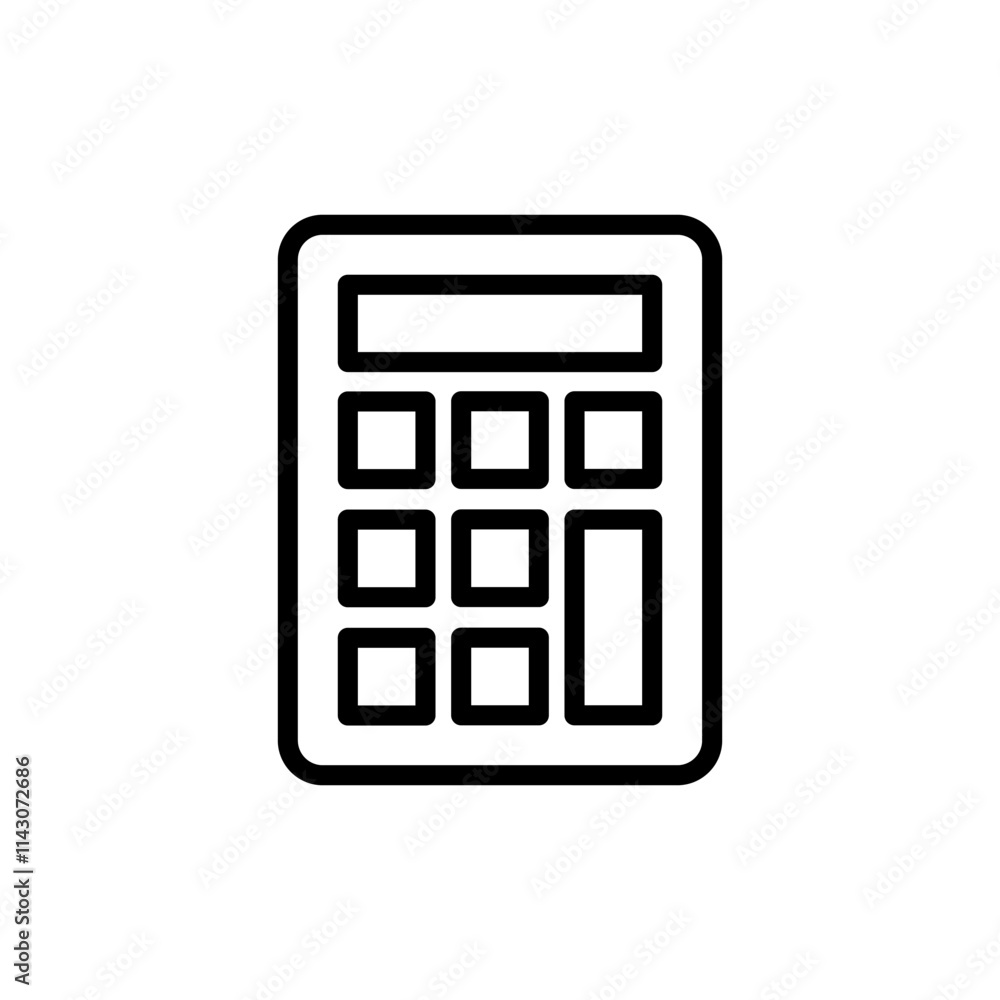 Calculator icon vector. Savings, finances sign isolated on white, economy concept, Trendy Flat style for graphic design, Web site, UI. Calculator icon vector. Savings, finances sign isolated on white, economy concept, Trendy Flat style for graphic design, Web site, UI.