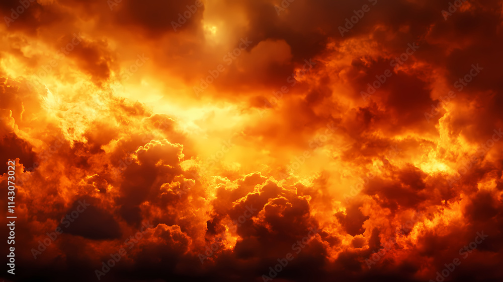 Dramatic scene destruction chaos sky is filled dark fiery illustration of hell's. Brimstone. Illustration Dramatic scene destruction chaos sky is filled dark fiery illustration of hell's. Brimstone. Illustration