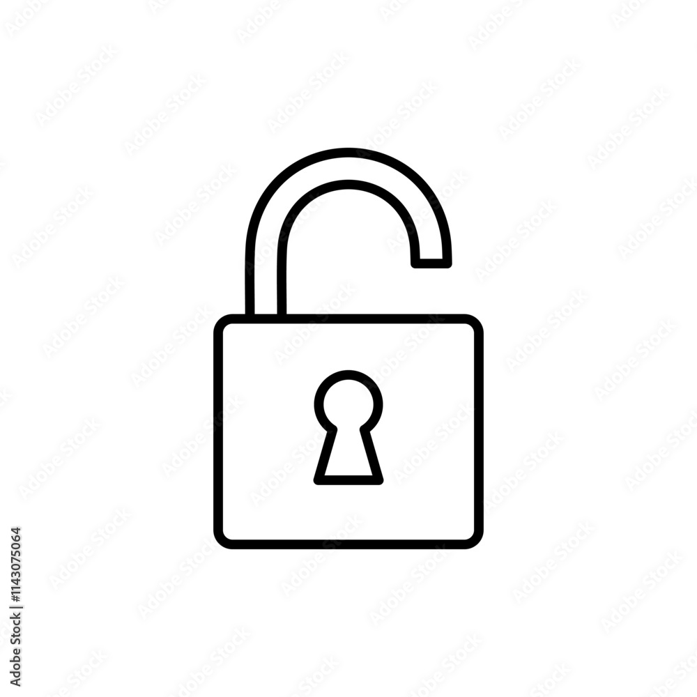 Padlock vector icon logo template. Padlock vector icon logo template.
