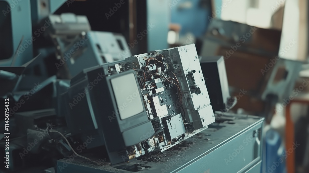 The Digital Landfill: A Pile of Discarded Electronics Awaiting Recycling The Digital Landfill: A Pile of Discarded Electronics Awaiting Recycling