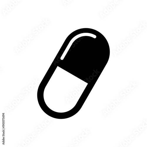 Pills icon flat. Illustration isolated vector sign symbol.